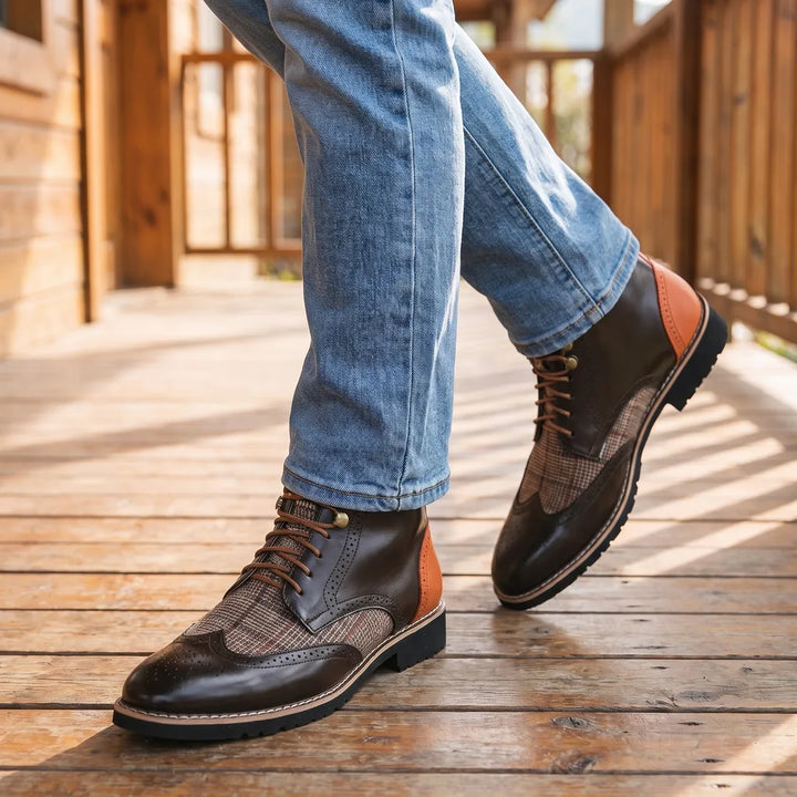 Men's Brown Harrison Lace-Up Ankle Boots