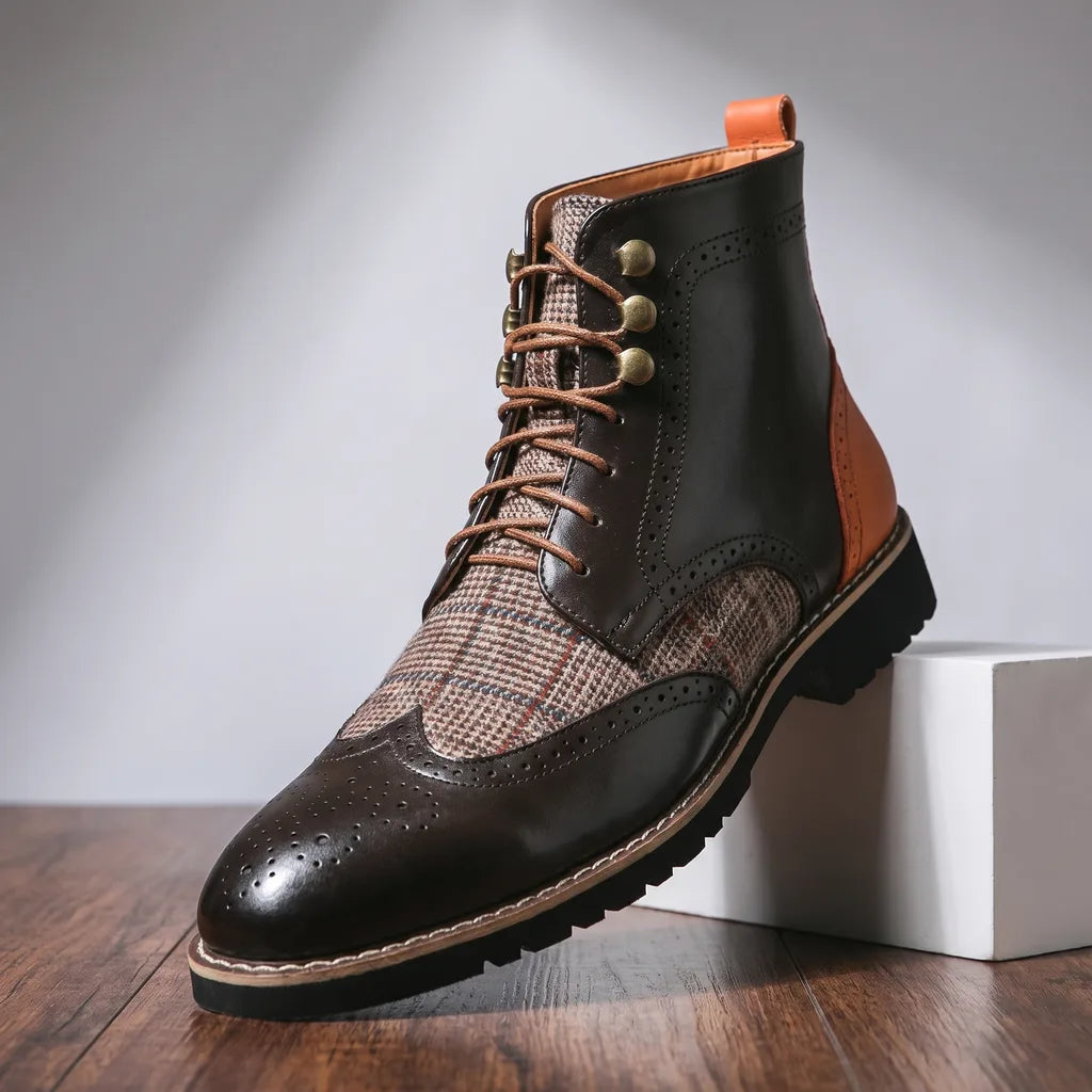 Men's Brown Harrison Lace-Up Ankle Boots