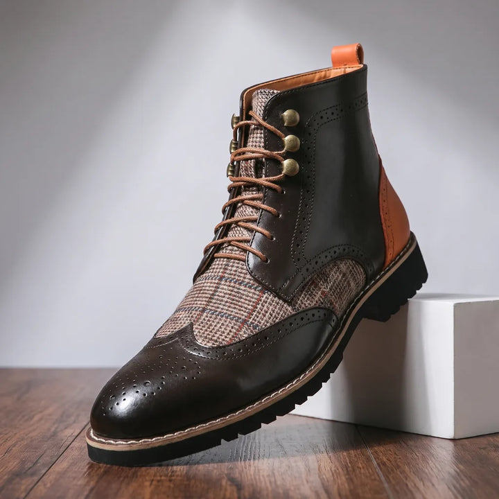 Men's Brown Harrison Lace-Up Ankle Boots