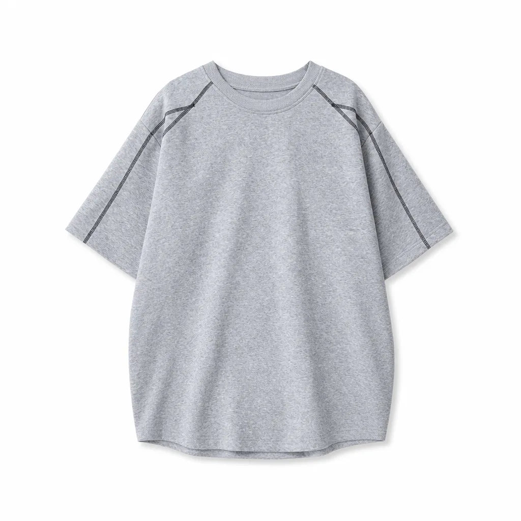 Finnley Stitch T-Shirt - Color:Light Gray;Size:S