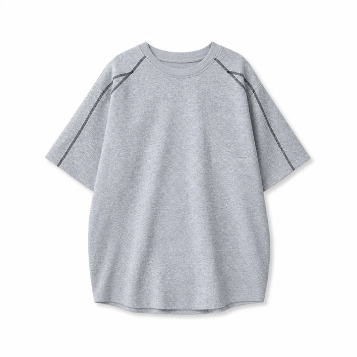 Finnley Stitch T-Shirt - Color:Light Gray;Size:S