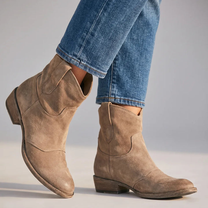 Flora | Women's Western Cowboy Boots - Color:Brown;Size:35