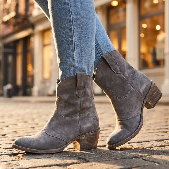 Women's Gray Barlow Round Toe Boots