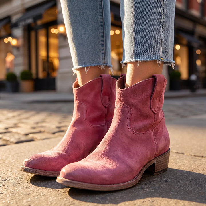 Women's Purple Pink Barlow Round Toe Boots