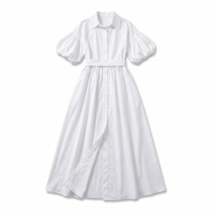 Frances Short Sleeve Maxi Dress - Color:White;Size:XXS