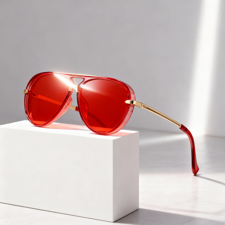 Carmine Aviator Shades