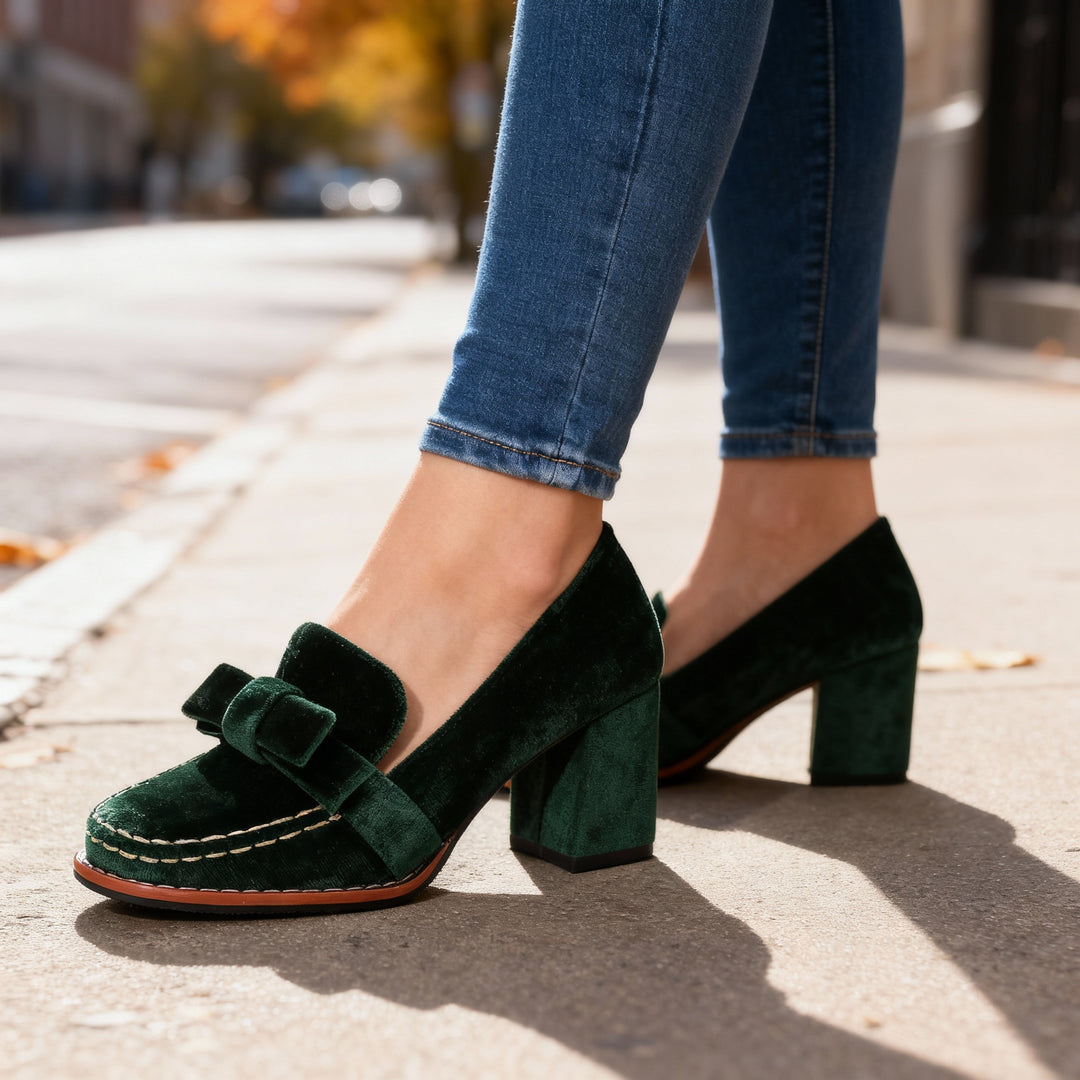 Alessia Velvet Loafers