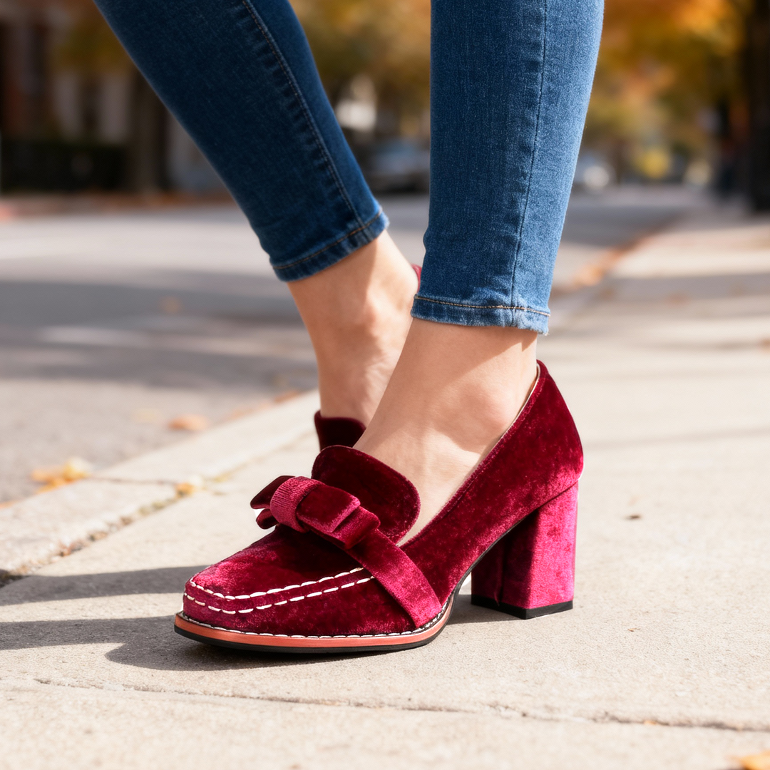 Alessia Velvet Loafers