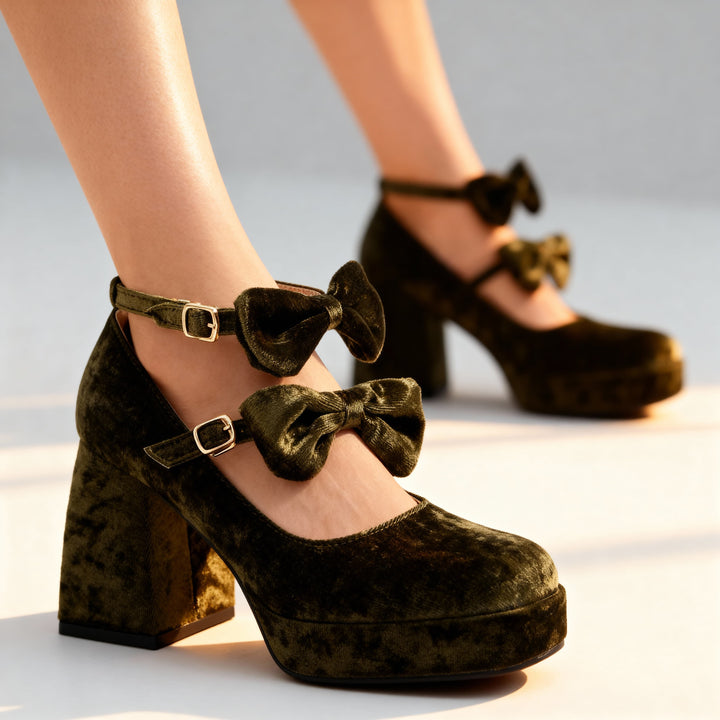 Kristina Velvet Loafers