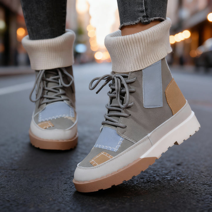 Camellia Patchy Boots