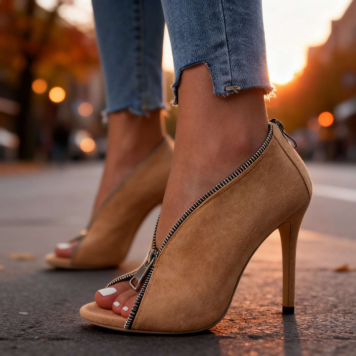 Scarlett Zipper Heels