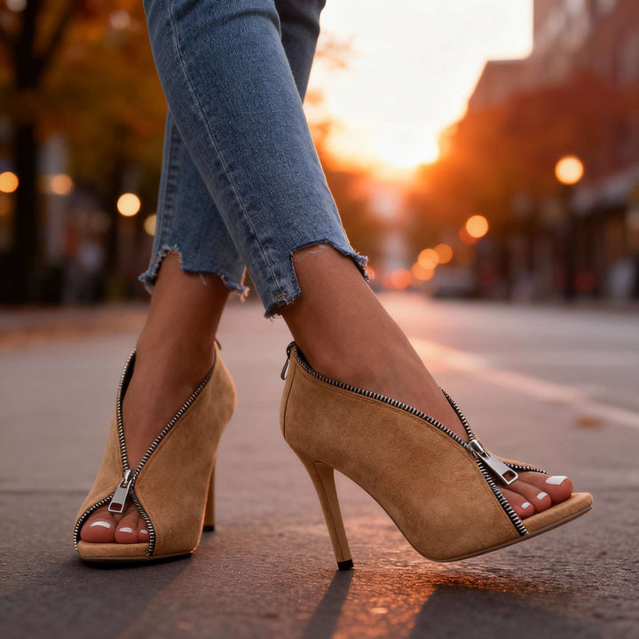 Scarlett Zipper Heels
