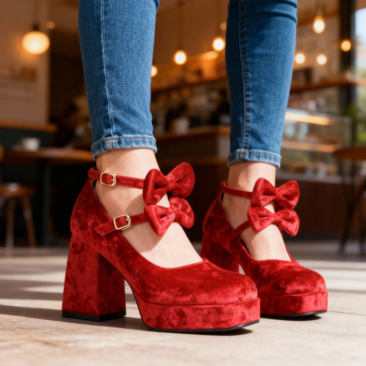 Kristina Velvet Loafers