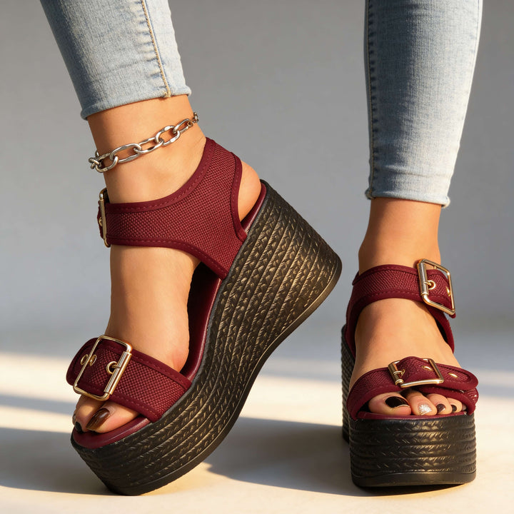 Emilia Buckle Wedges