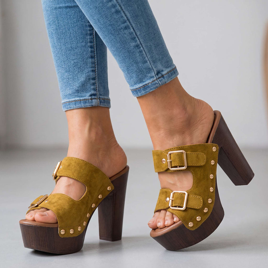 Veronica Buckle Strap Heels