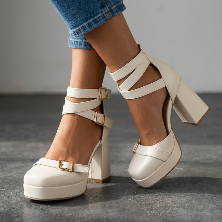 Miranda Buckle Strap Heels