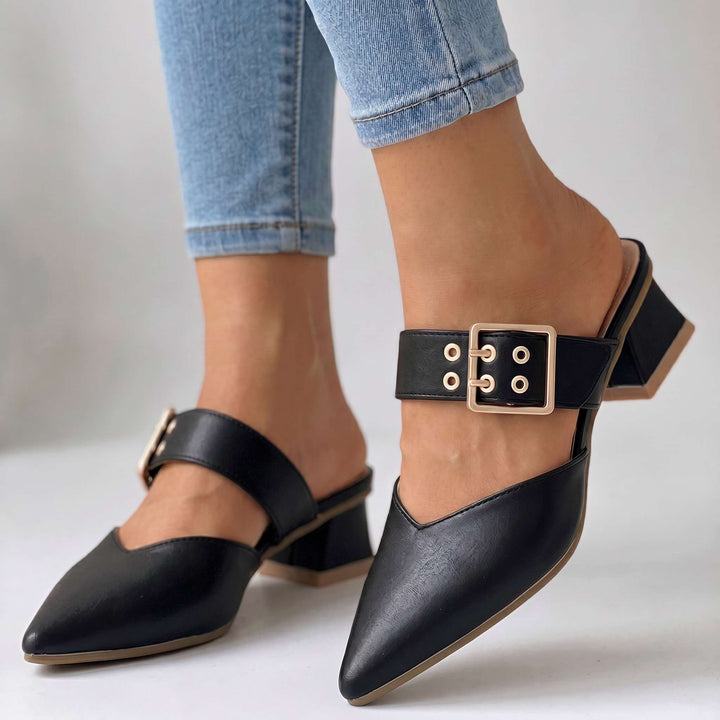 Camilla Buckle Mules