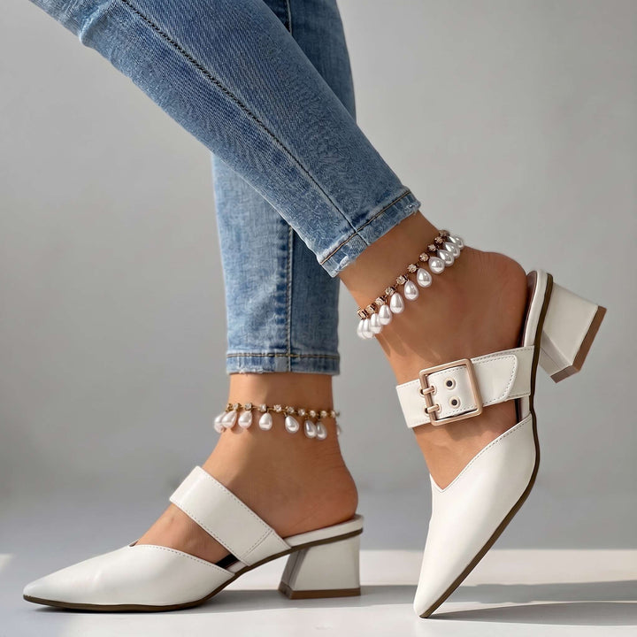 Camilla Buckle Mules