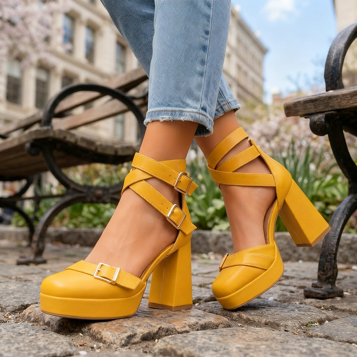 Miranda Buckle Strap Heels