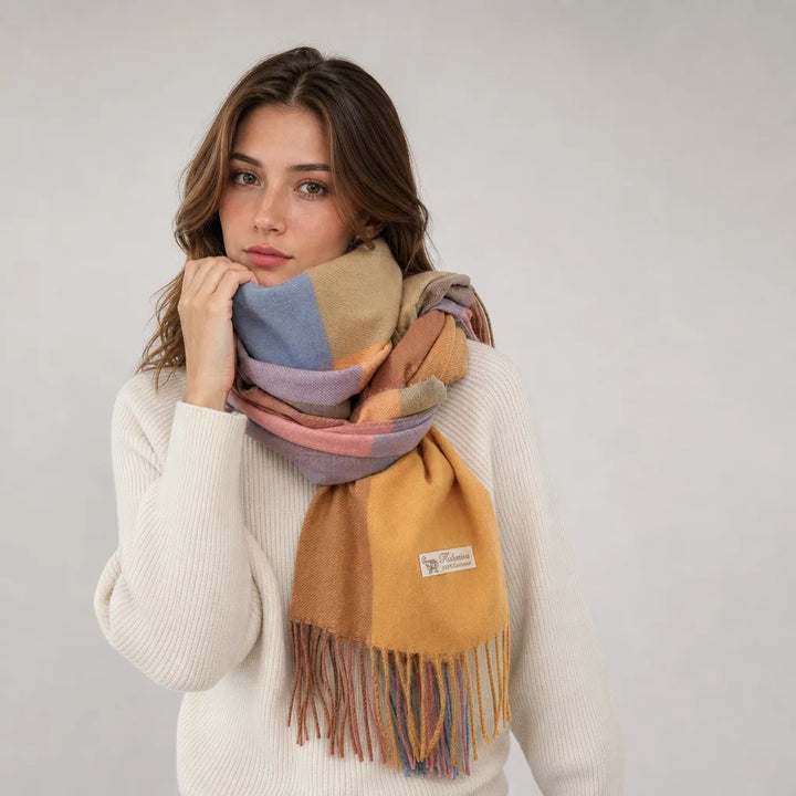 Freja | Oversized Winter Scarf - Color:Yellow;Length (CM):70X200cm