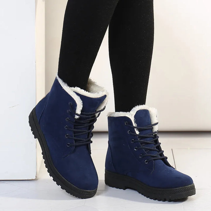 Freya | Women's Cozy Ankle Winter Boots -No match - Color:Blue;Size:35
