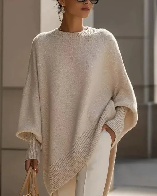 Freyja | Women's Oversized Sweater - Color:Beige;Size:XS