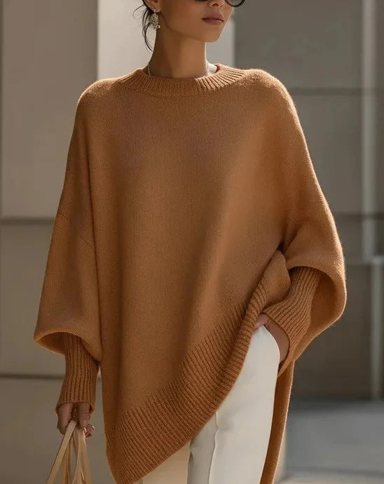 Freyja | Women's Oversized Sweater - Color:Caramel;Size:XS