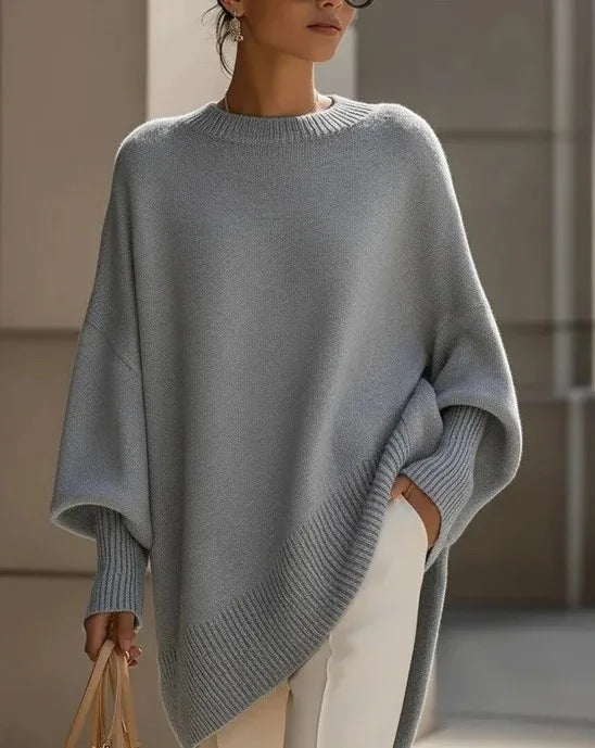 Freyja | Women's Oversized Sweater - Color:Gray;Size:XS