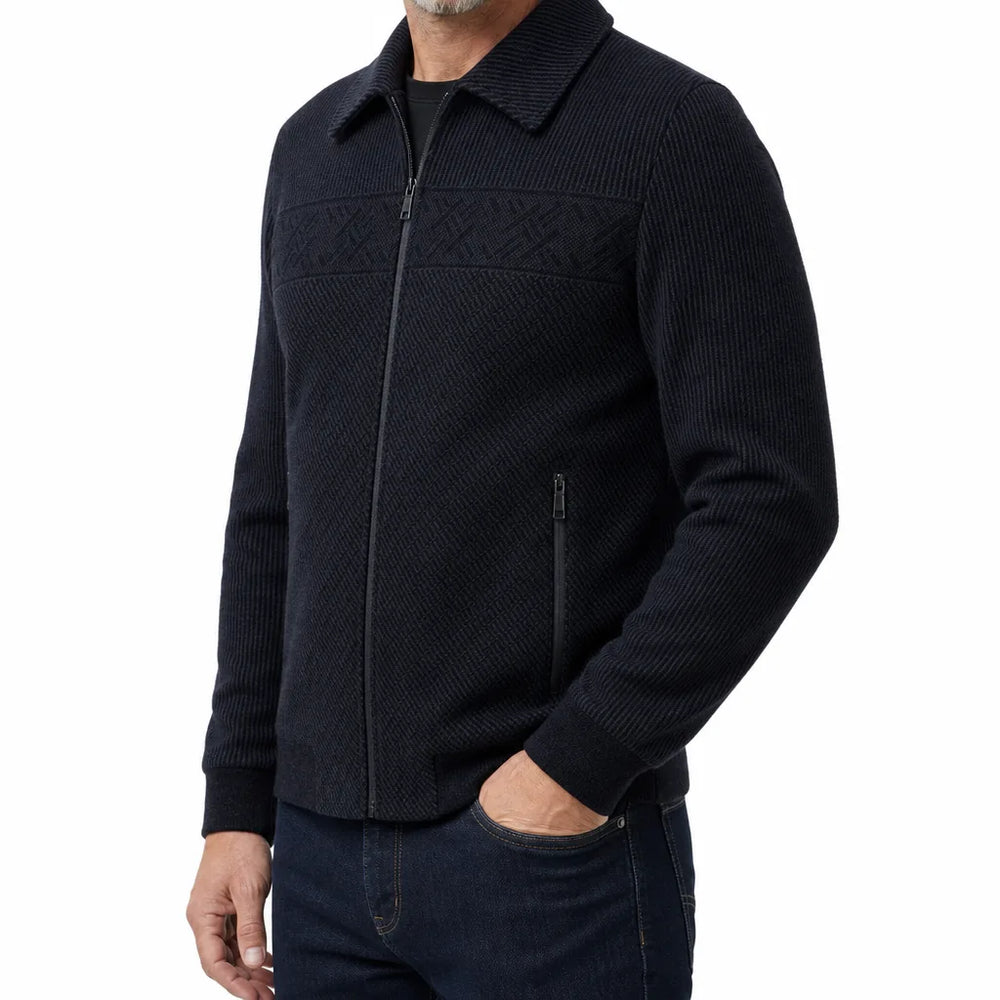 Men's Blue Black Gabriel Chenille Jacket