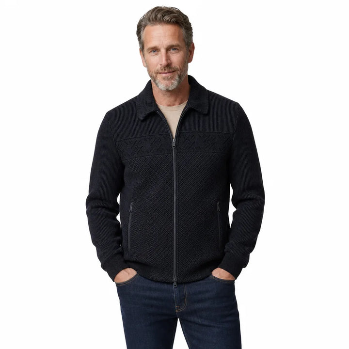 Men's Blue Black Gabriel Chenille Jacket