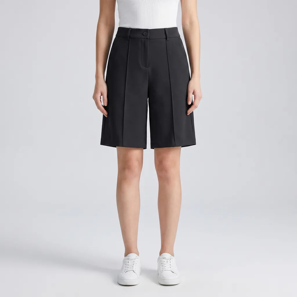 Women's Black Gabriela High Waist Tailored Shorts