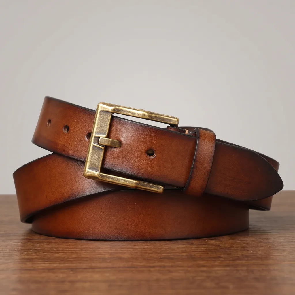 Garrett | Men's Buckle Belt - Color:Brown;Length (cm):105 cm