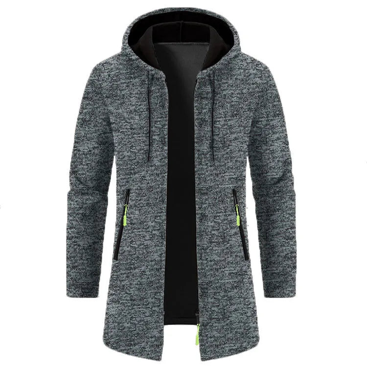 Garrison | Men's Hoodie Trench Coat  - Size:XS;Color:Dark Grey