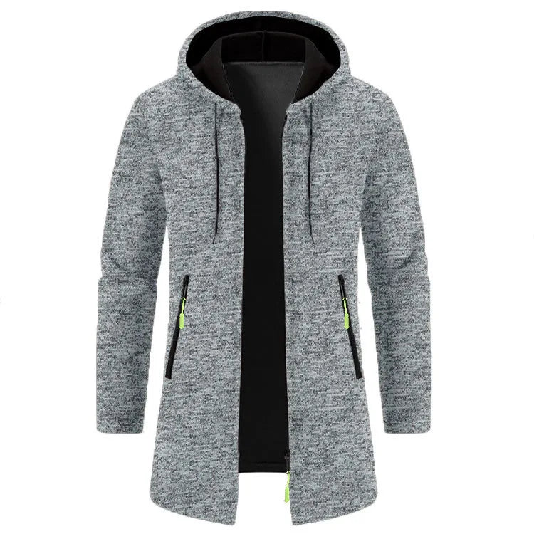 Garrison | Men's Hoodie Trench Coat  - Light Grey