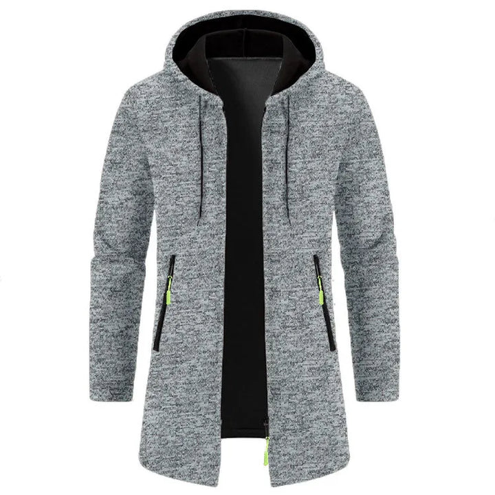 Garrison | Men's Hoodie Trench Coat  - Light Grey