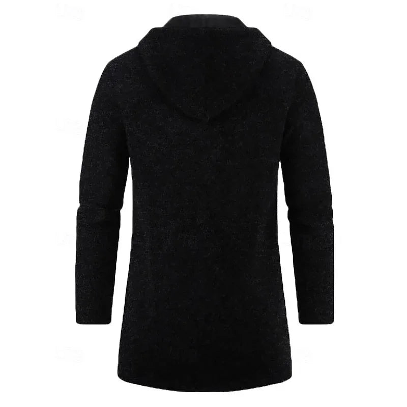 Hooded Longline Coat Black.webp