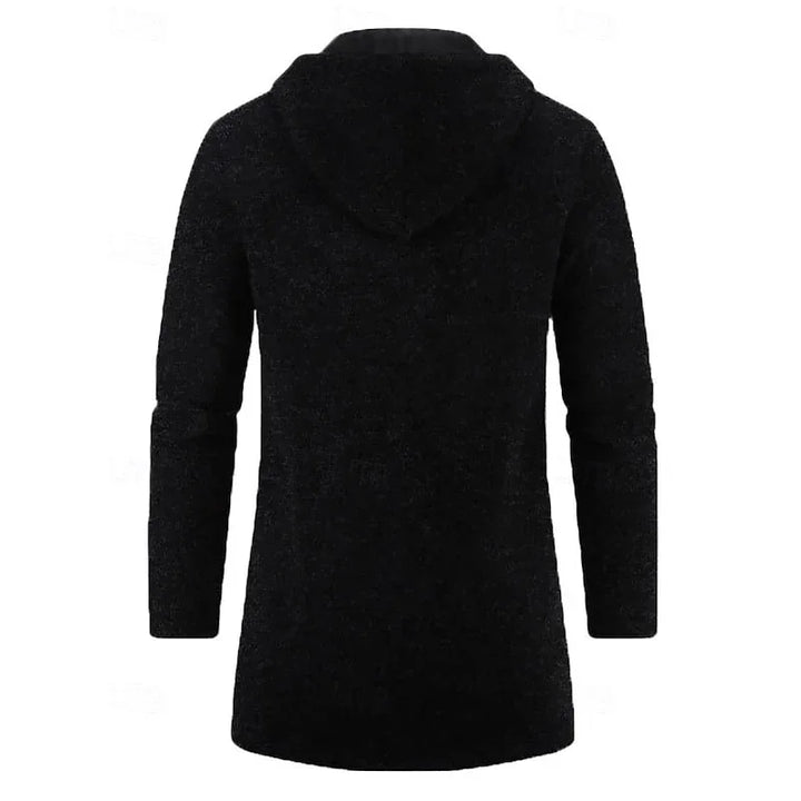 Hooded Longline Coat Black.webp