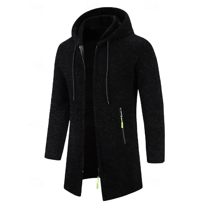Hooded Longline Coat Black1.webp