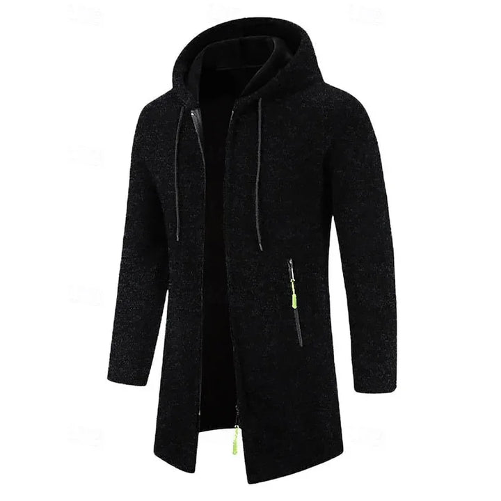 Hooded Longline Coat Black1.webp