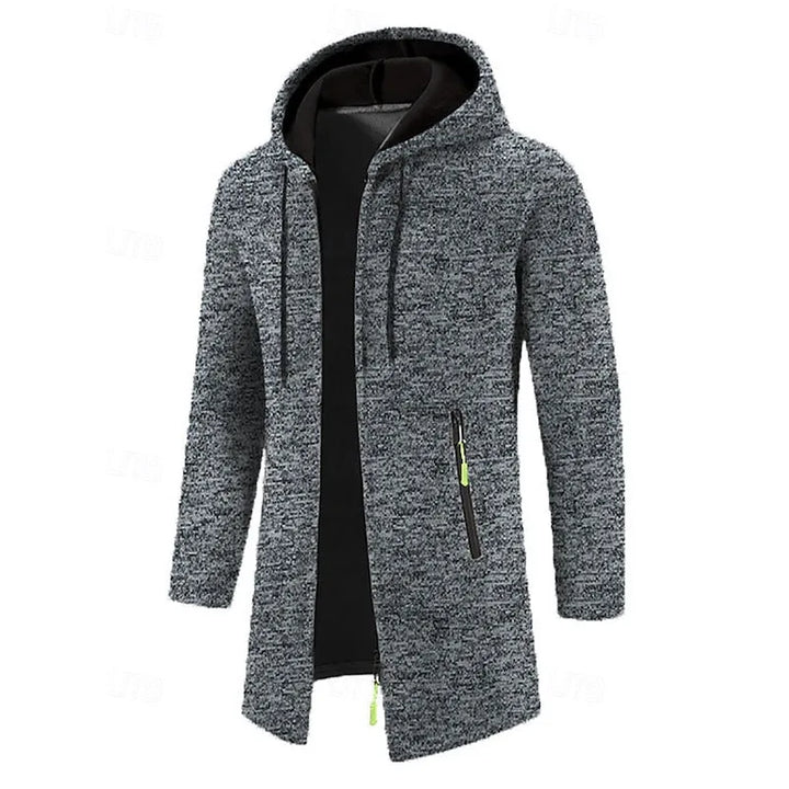 Hooded Longline Coat Dark Gray1.jpg