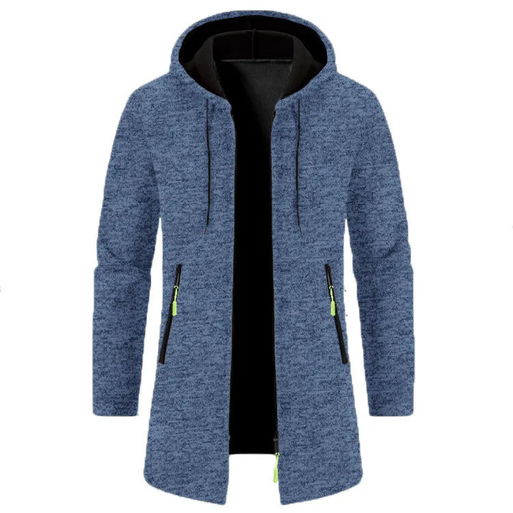 Garrison | Men's Hoodie Trench Coat  - Size:XS;Color:Navy Blue