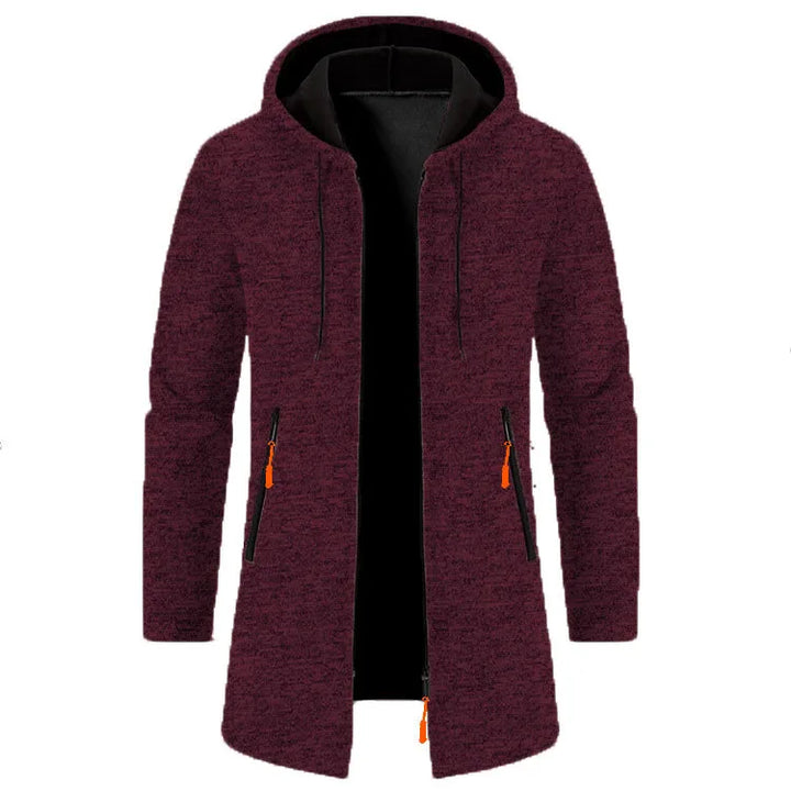 Garrison | Men's Hoodie Trench Coat  - Size:XS;Color:Wine