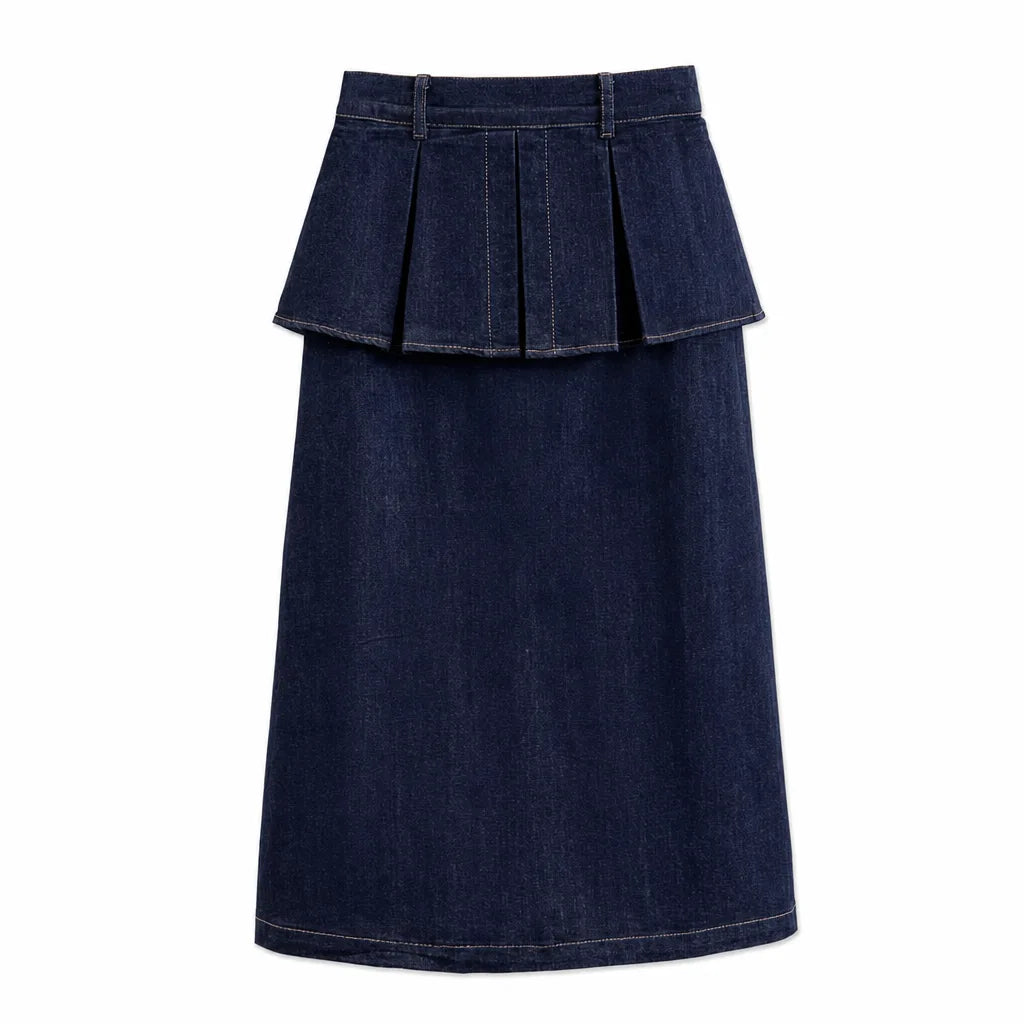 Gemma Denim Skirt - Color:Blue;Size:L