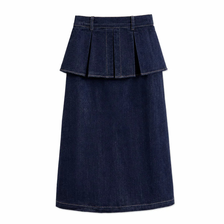 Gemma Denim Skirt - Color:Blue;Size:L