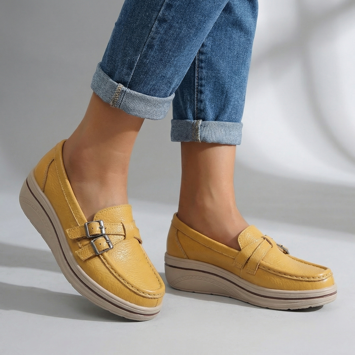 Tiffany Leather Platform Loafers