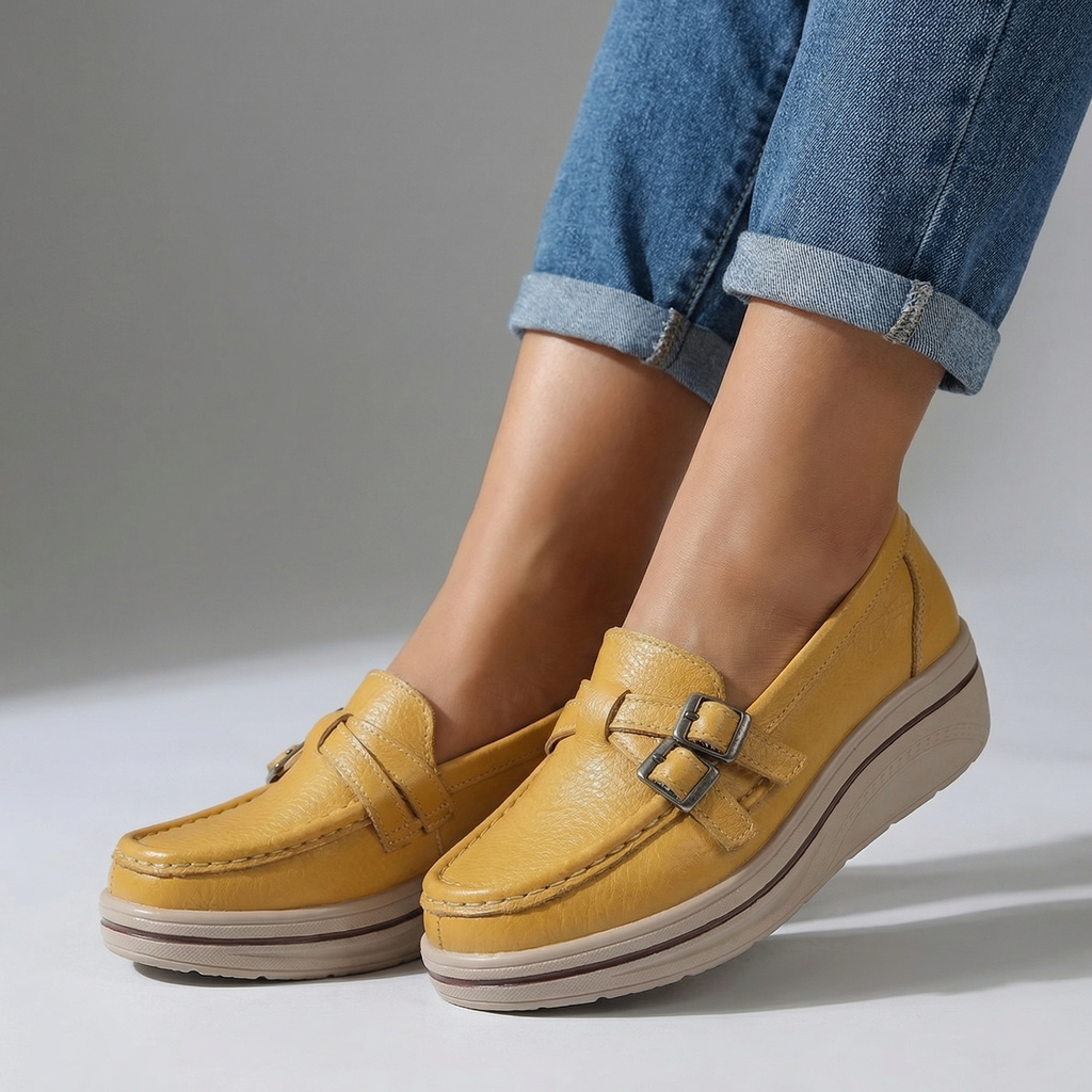 Tiffany Leather Platform Loafers