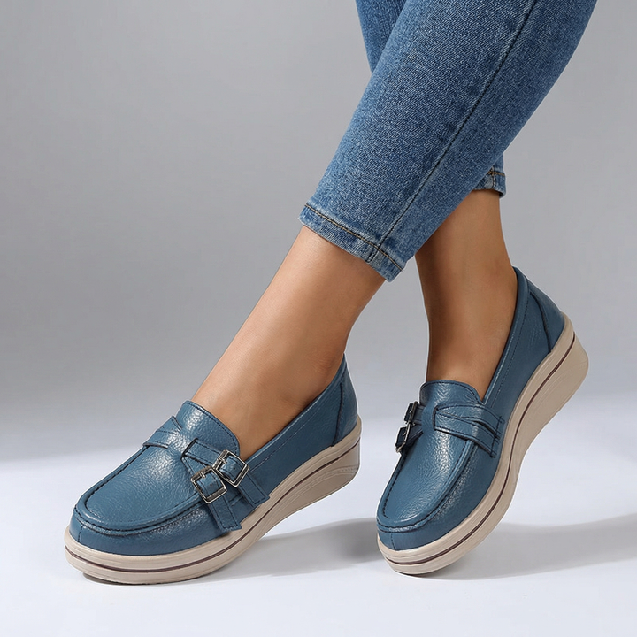 Tiffany Leather Platform Loafers