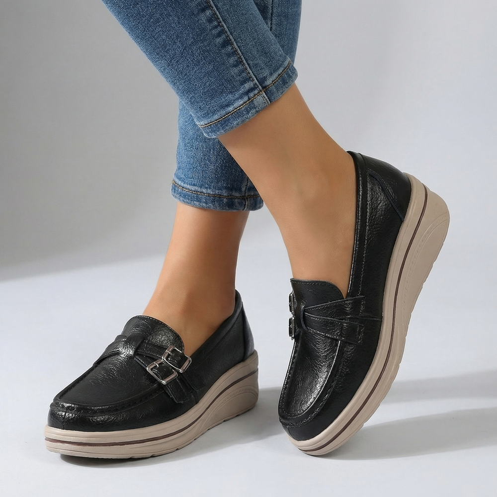 Tiffany Leather Platform Loafers