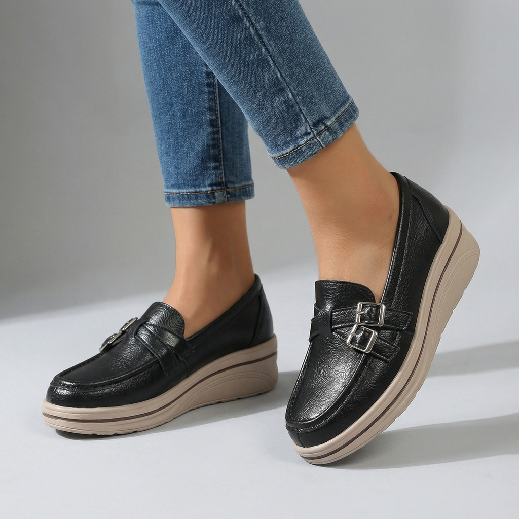 Tiffany Leather Platform Loafers