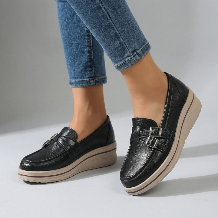 Tiffany Leather Platform Loafers